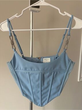 Miss Circle Tristyn Crystal Strap Corset Top